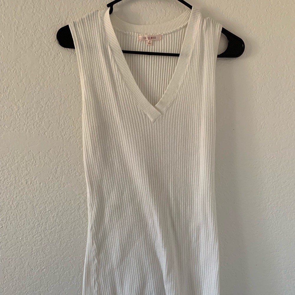 White sweater dress